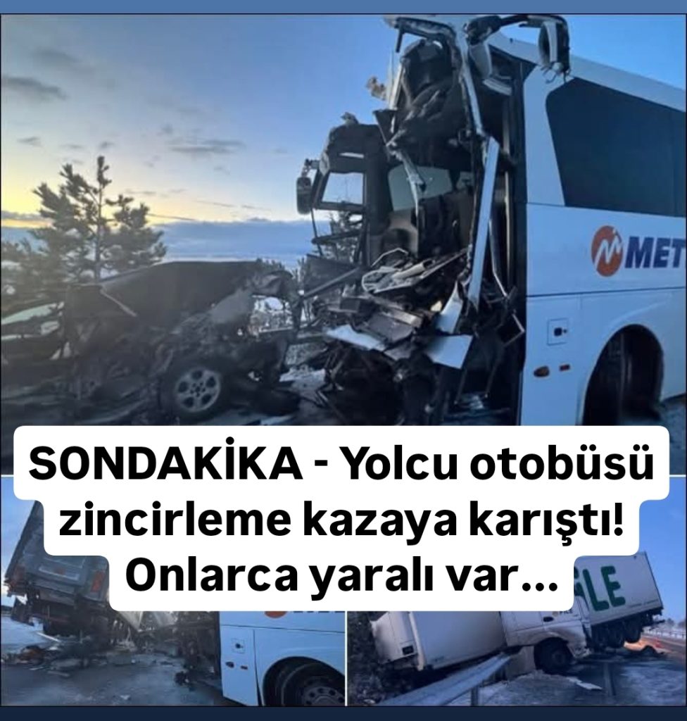 Yolcu otobüsü zincirleme kazaya karıştı!